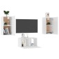vidaXL Set de muebles de salón TV 3 piezas madera de ingeniería blanco vidaXL Set de muebles de salón TV 3 piezas madera de ingeniería blanco