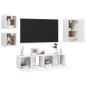 vidaXL Set de muebles de salón TV 5 piezas madera de ingeniería blanco