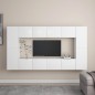 vidaXL Set de muebles de salón TV 8 piezas madera de ingeniería blanco vidaXL Set de muebles de salón TV 8 piezas madera de ingeniería blanco
