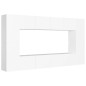 vidaXL Set de muebles de salón TV 8 piezas madera de ingeniería blanco vidaXL Set de muebles de salón TV 8 piezas madera de ingeniería blanco