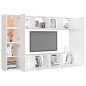 vidaXL Set de muebles de salón TV 8 piezas madera de ingeniería blanco vidaXL Set de muebles de salón TV 8 piezas madera de ingeniería blanco