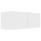 vidaXL Set de muebles de salón TV 4 piezas madera de ingeniería blanco vidaXL Set de muebles de salón TV 4 piezas madera de ingeniería blanco