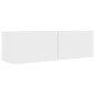 vidaXL Set de muebles para TV 8 piezas madera contrachapada blanco