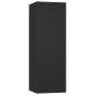 vidaXL Set de muebles de salón TV 4 pzas madera de ingeniería negro vidaXL Set de muebles de salón TV 4 pzas madera de ingeniería negro