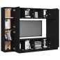 vidaXL Set de muebles de salón TV 8 piezas madera ingeniería negro vidaXL Set de muebles de salón TV 8 piezas madera ingeniería negro