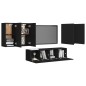 vidaXL Set de muebles de salón TV 6 piezas madera de ingeniería negro vidaXL Set de muebles de salón TV 6 piezas madera de ingeniería negro