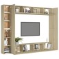 vidaXL Set de muebles salón TV 8 pzas madera ingeniería roble Sonoma