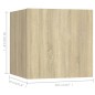 vidaXL Set muebles de salón TV 5 pzas madera ingeniería roble Sonoma
