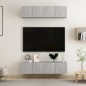 vidaXL Set muebles de salón TV 4 piezas madera ingeniería roble Sonoma
