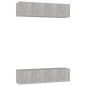 vidaXL Set muebles de salón TV 4 piezas madera ingeniería roble Sonoma