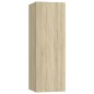 vidaXL Muebles de pared de TV 7 pzas aglomerado color roble Sonoma  