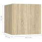 vidaXL Muebles de pared de TV 7 pzas aglomerado color roble Sonoma  