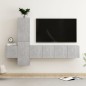vidaXL Set de muebles de salón 5 pzas madera ingeniería gris hormigón vidaXL Set de muebles de salón 5 pzas madera ingeniería gris hormigón