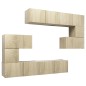 vidaXL Set de muebles para TV 8 pzas madera contrachapada roble Sonoma