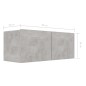 vidaXL Set muebles de salón TV 8 pzas madera ingeniería gris hormigón