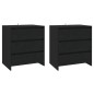vidaXL Aparador de 3 piezas madera manufacturada negro vidaXL Aparador de 3 piezas madera manufacturada negro