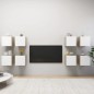 vidaXL Muebles de pared para TV 8 uds blanco roble Sonoma 30,5x30x30cm vidaXL Muebles de pared para TV 8 uds blanco roble Sonoma 30,5x30x30cm