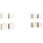vidaXL Muebles de pared para TV 8 uds blanco roble Sonoma 30,5x30x30cm vidaXL Muebles de pared para TV 8 uds blanco roble Sonoma 30,5x30x30cm