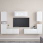 vidaXL Set de muebles de salón 7 pzas madera ingeniería blanco brillo vidaXL Set de muebles de salón 7 pzas madera ingeniería blanco brillo