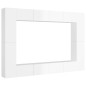 vidaXL Set de muebles de salón 8 pzas madera ingeniería blanco brillo