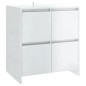 vidaXL Aparador de 2 piezas madera manufacturada blanca brillante vidaXL Aparador de 2 piezas madera manufacturada blanca brillante