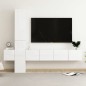 vidaXL Set de muebles de salón 5 pzas madera ingeniería blanco brillo vidaXL Set de muebles de salón 5 pzas madera ingeniería blanco brillo