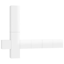 vidaXL Set de muebles de salón 5 pzas madera ingeniería blanco brillo