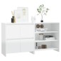 vidaXL Aparador de 2 piezas madera manufacturada blanca brillante vidaXL Aparador de 2 piezas madera manufacturada blanca brillante