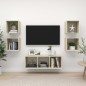 vidaXL Muebles de pared de TV 5 pzas madera contrachapada color roble