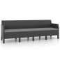vidaXL Set de muebles jardín 2 piezas cojines PP ratán gris antracita