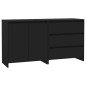 vidaXL Aparador de 2 piezas madera manufacturada negro vidaXL Aparador de 2 piezas madera manufacturada negro