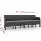 vidaXL Set de muebles jardín 2 piezas cojines PP ratán gris antracita