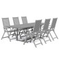 vidaXL Juego de comedor para jardín 7 piezas madera maciza acacia vidaXL Juego de comedor para jardín 7 piezas madera maciza acacia