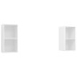 vidaXL Muebles de pared para TV 2 uds madera contrachapada blanco