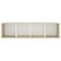 vidaXL Muebles TV 3 uds aglomerado blanco roble Sonoma 142,5x35x36,5cm vidaXL Muebles TV 3 uds aglomerado blanco roble Sonoma 142,5x35x36,5cm