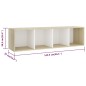 vidaXL Muebles TV 3 uds aglomerado blanco roble Sonoma 142,5x35x36,5cm vidaXL Muebles TV 3 uds aglomerado blanco roble Sonoma 142,5x35x36,5cm