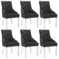 vidaXL Sillas de comedor 6 unidades terciopelo negro vidaXL Sillas de comedor 6 unidades terciopelo negro