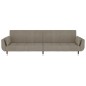 vidaXL Sofá cama 2 plazas reposapiés dos cojines terciopelo gris claro vidaXL Sofá cama 2 plazas reposapiés dos cojines terciopelo gris claro