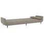 vidaXL Sofá cama 2 plazas reposapiés dos cojines terciopelo gris claro vidaXL Sofá cama 2 plazas reposapiés dos cojines terciopelo gris claro