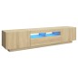 vidaXL Armario TV con luces LED color roble Sonoma 180x35x40 cm
