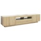 vidaXL Armario TV con luces LED color roble Sonoma 180x35x40 cm