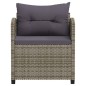 vidaXL Set de muebles de jardín 3 pzas y cojines ratán sintético gris vidaXL Set de muebles de jardín 3 pzas y cojines ratán sintético gris