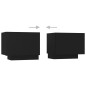 vidaXL Mueble para TV con luces LED negro 180x35x40 cm