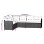 vidaXL Set de muebles de jardín 3 pzas y cojines ratán sintético gris vidaXL Set de muebles de jardín 3 pzas y cojines ratán sintético gris