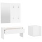 vidaXL Set de muebles de recibidor madera contrachapada blanco brillo vidaXL Set de muebles de recibidor madera contrachapada blanco brillo