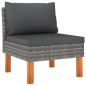 vidaXL Set de muebles de jardín 6 pzas ratán sintético eucalipto gris vidaXL Set de muebles de jardín 6 pzas ratán sintético eucalipto gris