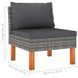 vidaXL Set de muebles de jardín 6 pzas ratán sintético eucalipto gris vidaXL Set de muebles de jardín 6 pzas ratán sintético eucalipto gris