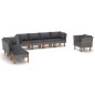 vidaXL Set de muebles de jardín 8 pzas ratán sintético eucalipto gris vidaXL Set de muebles de jardín 8 pzas ratán sintético eucalipto gris