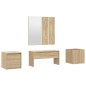 vidaXL Juego de muebles de recibidor madera contrachapada roble Sonoma vidaXL Juego de muebles de recibidor madera contrachapada roble Sonoma
