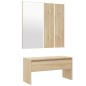 vidaXL Juego de muebles de recibidor madera contrachapada roble Sonoma vidaXL Juego de muebles de recibidor madera contrachapada roble Sonoma